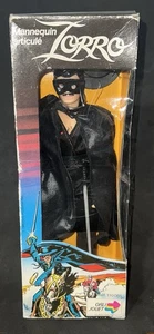 Vintage 1985 ZORRO 10" Actionfigur neuwertig in Box selten! Orli Jouet mit Hut & Schwert - Bild 1 von 9