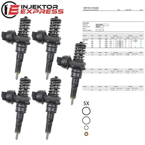 5x 0414720210 Pumpe Düse Einheit PDE VW Multivan Transporter 2.5 TDI 07Z130073F - Bild 1 von 9