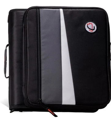 Carpeta con cremallera de 2 pulgadas 3 anillos en D con estuche acolchado para computadora portátil estación de trabajo hombro Foto 1 de 4