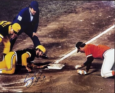 Foto 8x10 firmada por Steve Nicosia autografiada leyenda de los piratas de Pittsburgh Foto 1 de 2