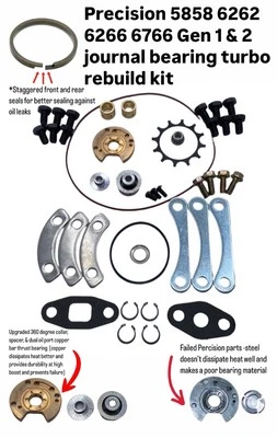 Precision 5031 5858 6262 6766 6266 Garrett T04e upgraded turbo rebuild kit - Image 1 of 4