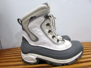 Botas de nieve Columbia para mujer talla 9,5 blancas grises impermeables Omni-Tech - Imagen 1 de 9