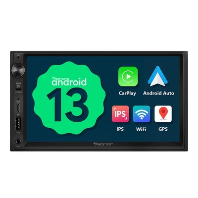 Doppel DIN Android 13 7" IPS Touchscreen Autoradio GPS Navi CarPlay USB RDS UA13 - Bild 1 von 4