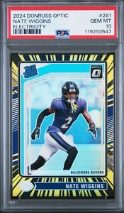 2024  Optic - Rated Rookie Nate Wiggins #281 Electricity /75 PSA 10 💎 Pop1 - Picture 1 of 2