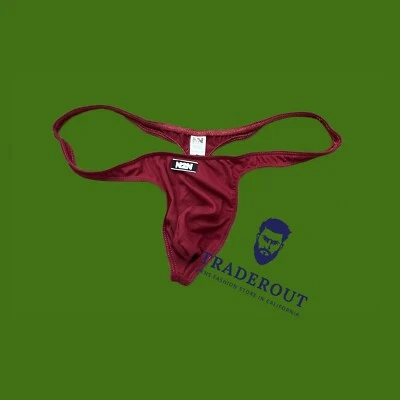 N2N Bodywear Hombres Borgoña Rojo Atardecer Cepillado Tanga Ropa Interior Talla M L Foto 1 de 4