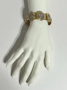 Vtg Gianni Versace Gold & Silver Medusa Bracelet - Picture 1 of 16