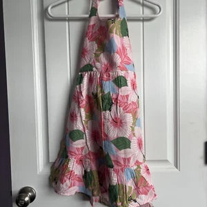 NEW Gymboree Girls Size 8 Print Tropical Palm Floral Linen Dress NWT - Picture 1 of 4