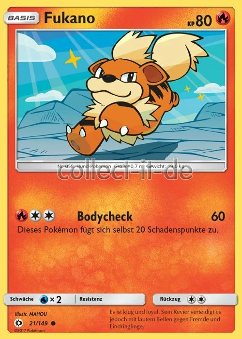 Pokemon 21/149Fukano - Sonne und Mond - Bild 1 von 1