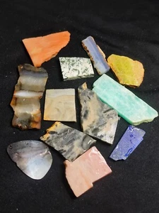 Large Mixed Raw Gemstone Lot - Slices and Chunks (1215 Carats) - Picture 1 of 3