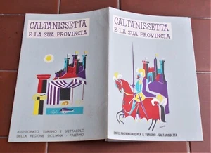 Brochure CALTANISSETTA E LA SUA PROVINCIA depliant anni 50 CROCE disegni - Picture 1 of 2