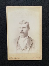 Antique Grass Valley California Identified Handsome Man Cabinet Photo Card
