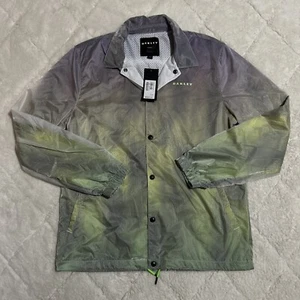 Giacca da uomo Oakley Instacop Sunset Coaches verde fluo nuova con etichette taglia Large prezzo consigliato dal produttore $250 - Foto 1 di 9