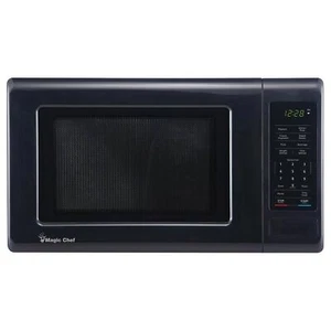 Magic Chef 0.9 Cubic Feet 900W Small Stainless Countertop Microwave Oven, Black - Picture 1 of 10