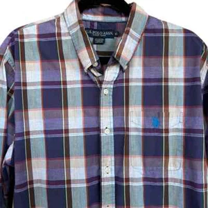 U.S. POLO ASSN. Men's Long Sleeve Plaid Button Up Size XL Large Pony - Picture 1 of 8