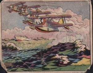 1941 Gum Inc Uncle Sam R157 Airman Laying A Smoke Screen #68 Poor B592