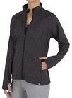 Covalent Active Wear Charcoal Grey/Black Zip Up Stretchy Flex Jacket Size Medium