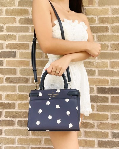 Blazer Kate Spade Staci Piccola Borsa a tracolla in pelle frutteto blu multi