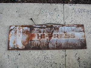 Letrero de calzado de goma Goodrich de alta prensa de metal súper raro de 1920/MONTADO A BORDO - Imagen 1 de 5