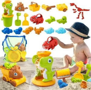 Beach Toys for Kids,Dinosaur Themed Sandbox Toys with Dino Water Carry Sandbox - Picture 1 of 7