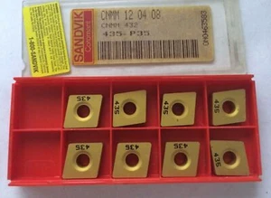 10 Pcs SANDVIK Coromant CNMM 432 12 04 08 435 P35 Lathe Carbide Inserts Gold New - Picture 1 of 1