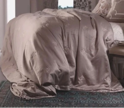 LILI ALESSANDRA QUEEN DUVET TAUPE SENSE & SENSIBILITY NEW 96” X 98” - Image 1 of 4
