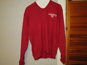 Vintage 70s Red Men's Lafayette CPA Accountant Artex Sweater Size Medium  - Picture 1 of 4