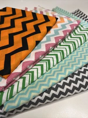 Cotton Fabric Lot Chevron Multipack 4+ Yards Destash Sale - Image 1 of 4
