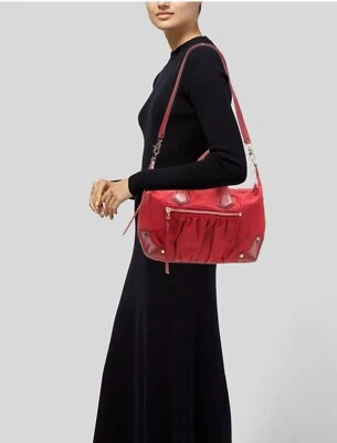 MZ Wallace Josie Red Nylon & Leather  Satchel Shoulder Handbag - Image 1 of 4