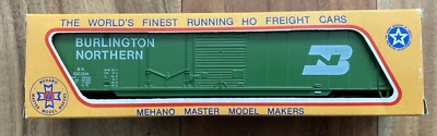 Vintage Escala HO Mehano Burlington Northern Frieght Car - NOVO EM PERFEITO ESTADO Nunca aberto - Imagem 1 de 4