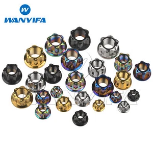 Tuerca de titanio M5 M6 M8 M10 M12 M14 M16 tuerca de cabeza de brida de lujo para bicicleta motocicleta - Imagen 1 de 12