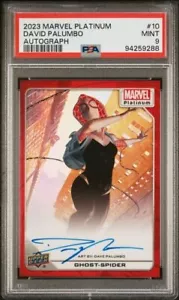 Ghost-Spider #10 Artist Auto Red Rainbow PSA 9 Upper Deck 2023 Marvel Platinum - Picture 1 of 3