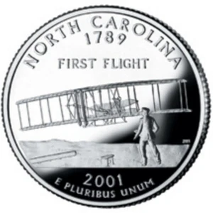 2001-P NORTH CAROLINA STATE QUARTER 1-COIN BRILLIANT UNCIRCULATED FREE SHIPPING - Picture 1 of 1