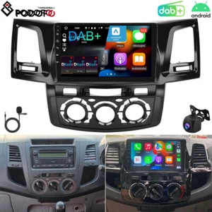 DAB+ For Toyota Hilux Fortuner 2005-14 Car Stereo GPS Carplay Android 13 Sat Nav - Picture 1 of 20
