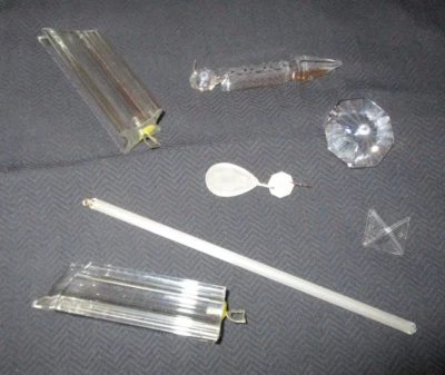 Glasbehang Kristall Stab Lüster Behang Kronleuchter Konvolut Glasanhänger - Bild 1 von 4