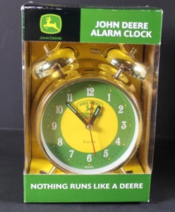 Keyclox John Deere Gold/Grün Qualität Landmaschinen Doppelglockenwecker - Bild 1 von 4