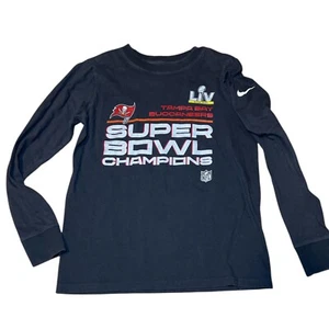 Nike Tampa Bay Buccaneers Kids Shirt Sz Medium Super Bowl LV 55 2020 NFL - Picture 1 of 4