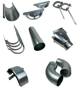 8 m Dachrinnen Set Zink  Komplettset Dachrinnenset 6 tlg/333 7tlg/280 8tlg/250 - Bild 1 von 12