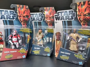 Star Wars 2012 Plo Koon,Mace Windu The Clone Wars and Shock Trooper Movie heroes - Picture 1 of 11