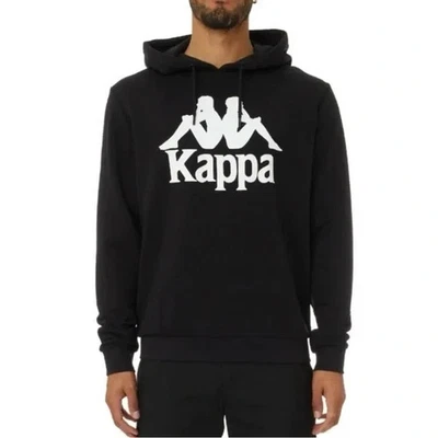 Kappa Big Logo Black Cotton Hoodie Men Size Medium - Image 1 of 4