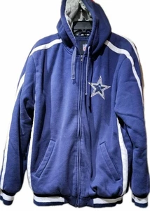 DALLAS COWBOYS - Jersey Tejido Pesado Azul, Sudadera con Capucha Aislada Para Hombre Calentamiento - (L) - Imagen 1 de 10