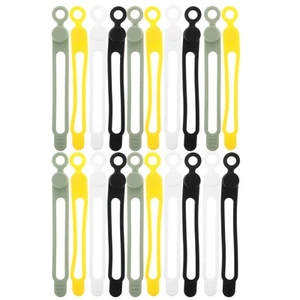 20 Stück Silikon-Kabel-Organizer – verstellbare Kabelbinder für Kopfhörer, - Afbeelding 1 van 12