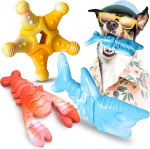 Dog Toys 3 Pack Indestructible Tough Chew Toys for Aggressive Large Medium Breed - Picture 1 of 11
