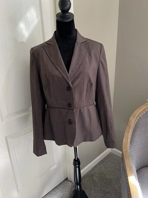 Chaqueta Traje Banana Republic Mujer Marrón Talla 12 Forrada Foto 1 de 4