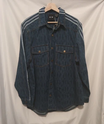 Adidas Originals IVY PARK Crossover Rayas Denim Camisa Azul H61704 Unisex Pequeña Foto 1 de 4