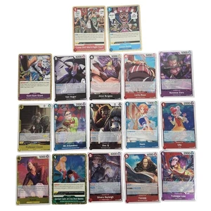 Lote de 17 tarjetas de papel aluminio brillante juego de cartas de anime de una pieza casi nuevo - Imagen 1 de 10