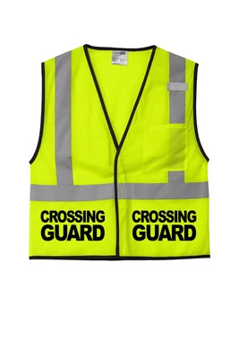 Chaleco de seguridad de alta visibilidad con protección de cruce bolsillo frontal ANSI 07 Clase 2 Foto 1 de 2