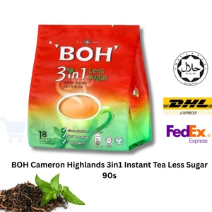 BOH Cameron Highlands 3 en 1 té instantáneo menos azúcar años 90 - envío rápido DHL - Imagen 1 de 6