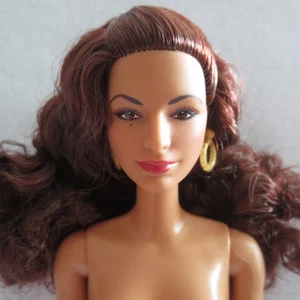 NEW! Barbie Gloria Estefan Doll Auburn Brunette Latina Articulated ~ Nude FLAWS - Picture 1 of 4