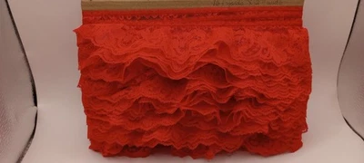 VTG Trim Lace RED 16 Yards by 2 Inches Wide Nylon Blend - Image 1 of 4