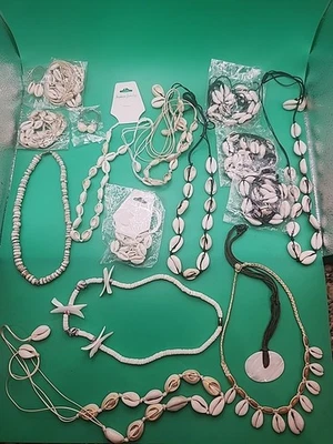 Cowrie Shell + SURTIDO CONCHA COLLARES/PENDIENTES JOYERÍA PATRIMONIAL NUEVO STOCK ANTIGUO  Foto 1 de 4